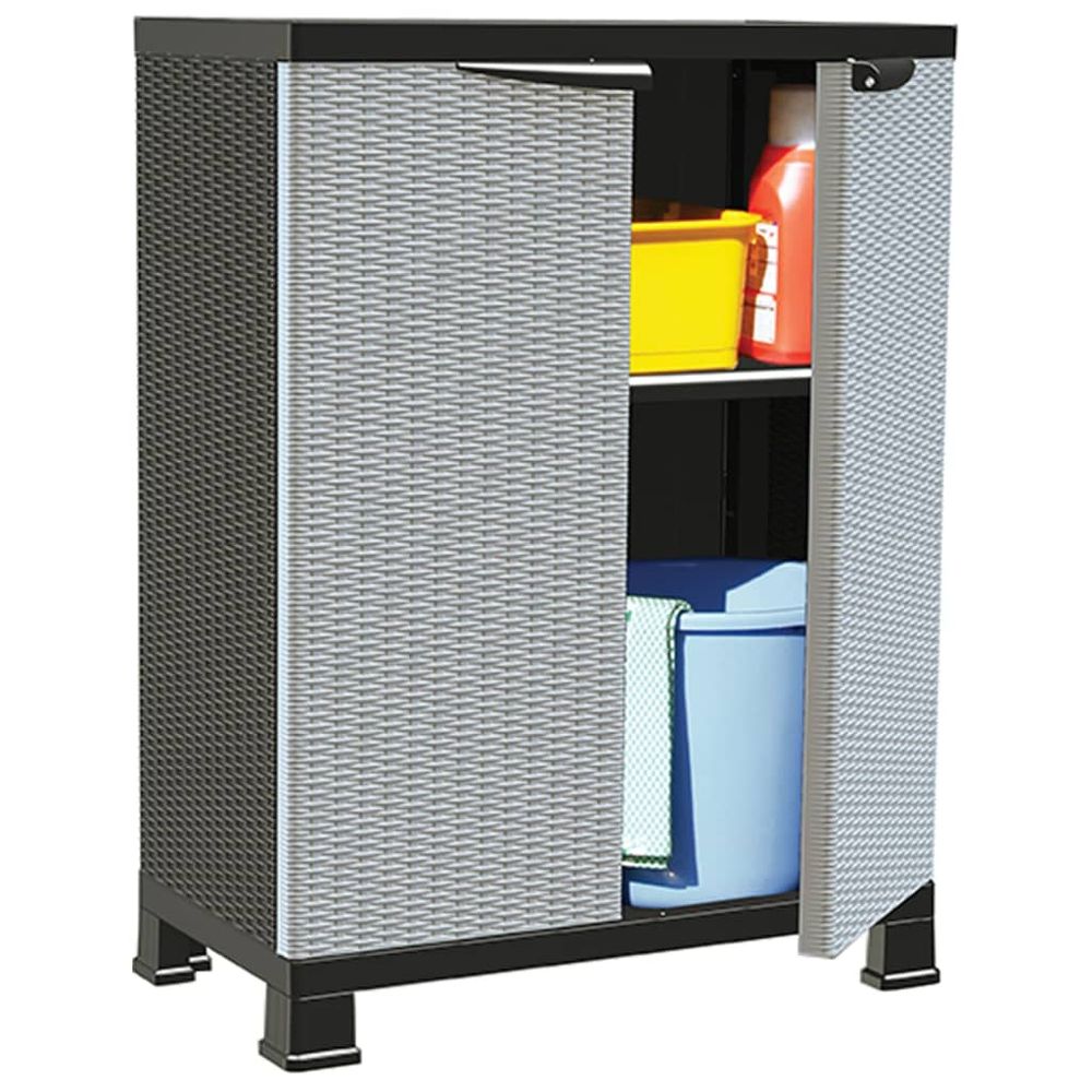 Plastic Cabinet 68x39x92 cm Rattan Design - anydaydirect