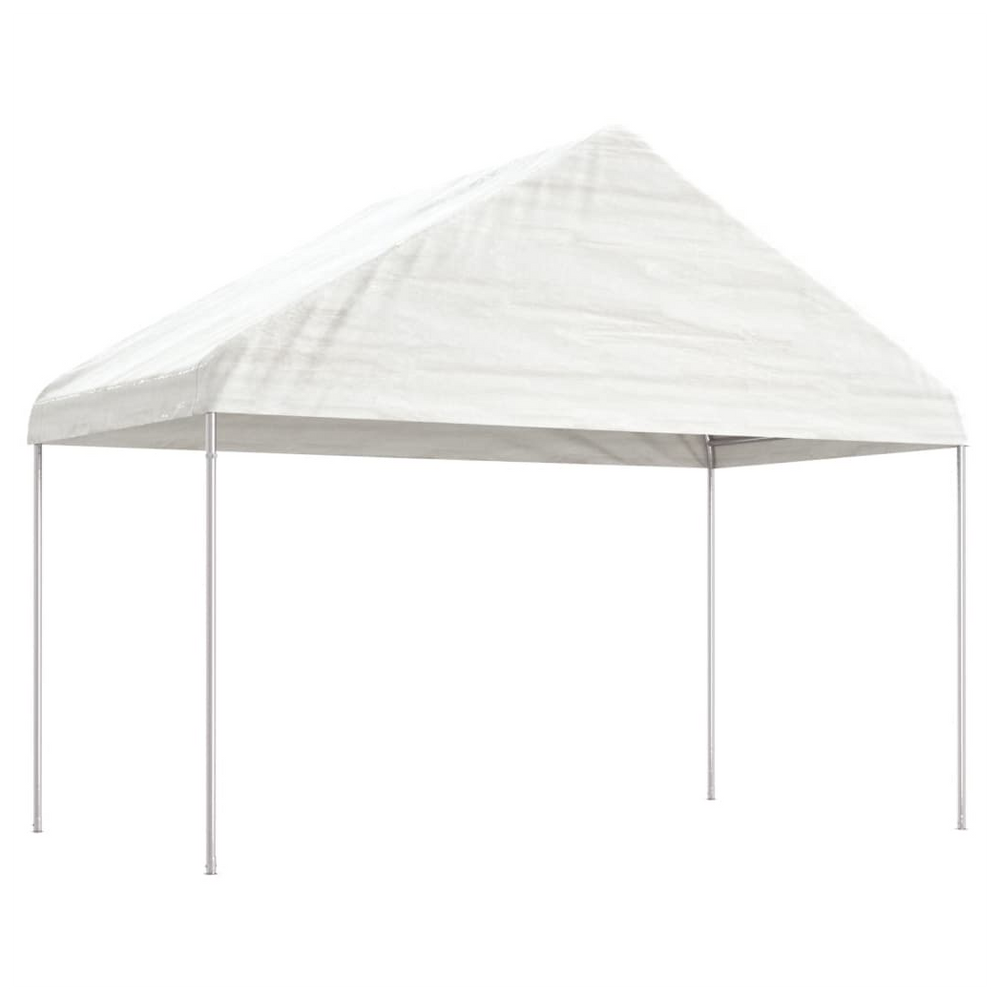 vidaXL Gazebo with Roof White 4.46x4.08x3.22 m Polyethylene - anydaydirect