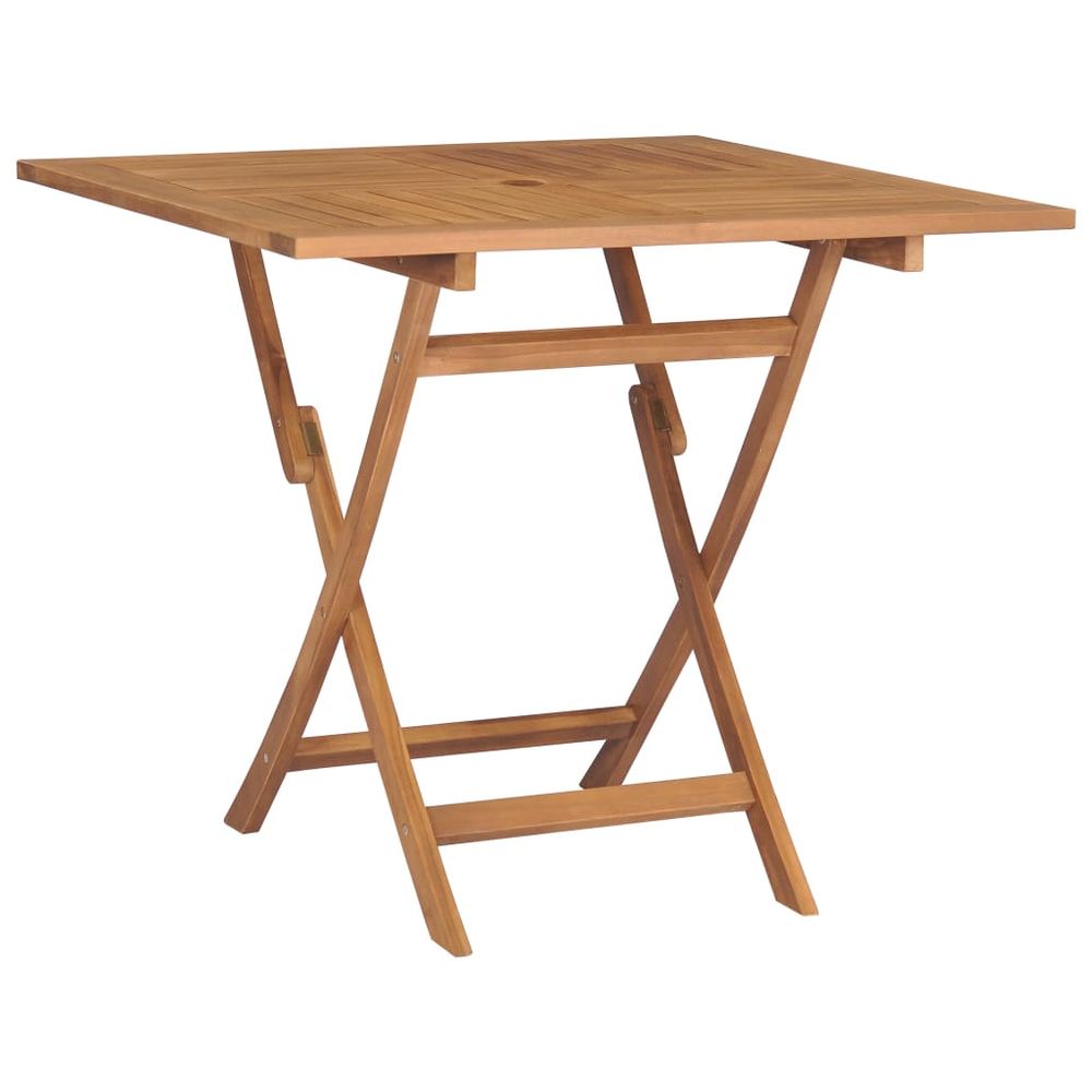 Folding Garden Table 85x85x76 cm Solid Teak Wood - anydaydirect