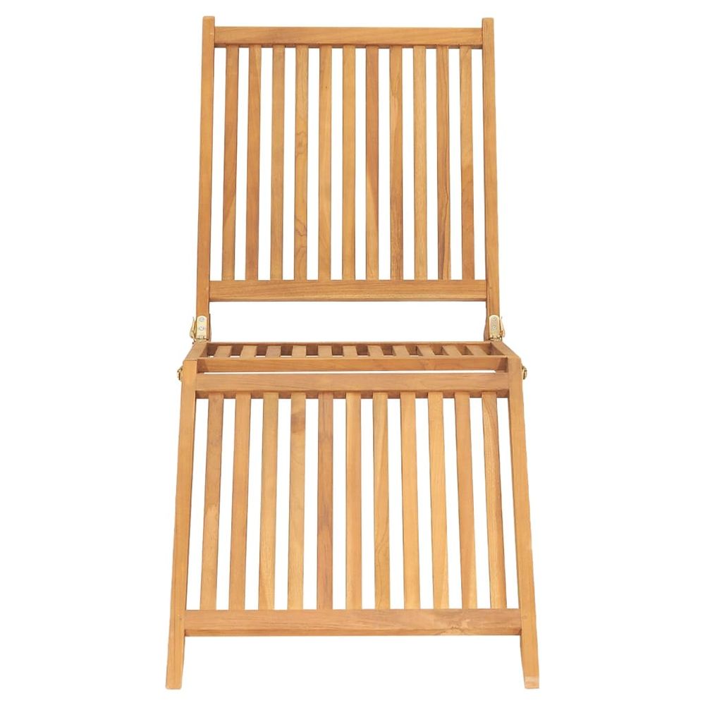 Sun Lounger Solid Teak Wood - anydaydirect