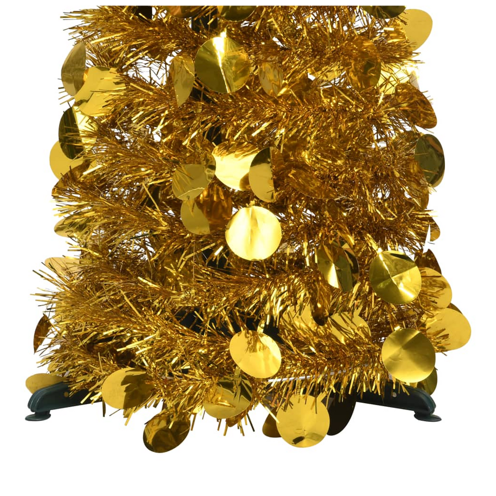 Pop-up Artificial Christmas Tree Gold 120 cm PET - anydaydirect