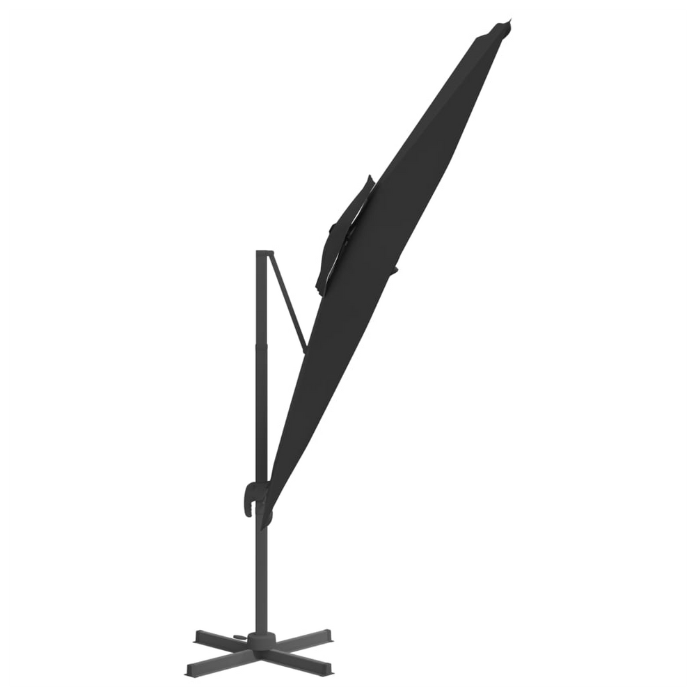 Double Top Cantilever Umbrella Black 300x300 cm - anydaydirect