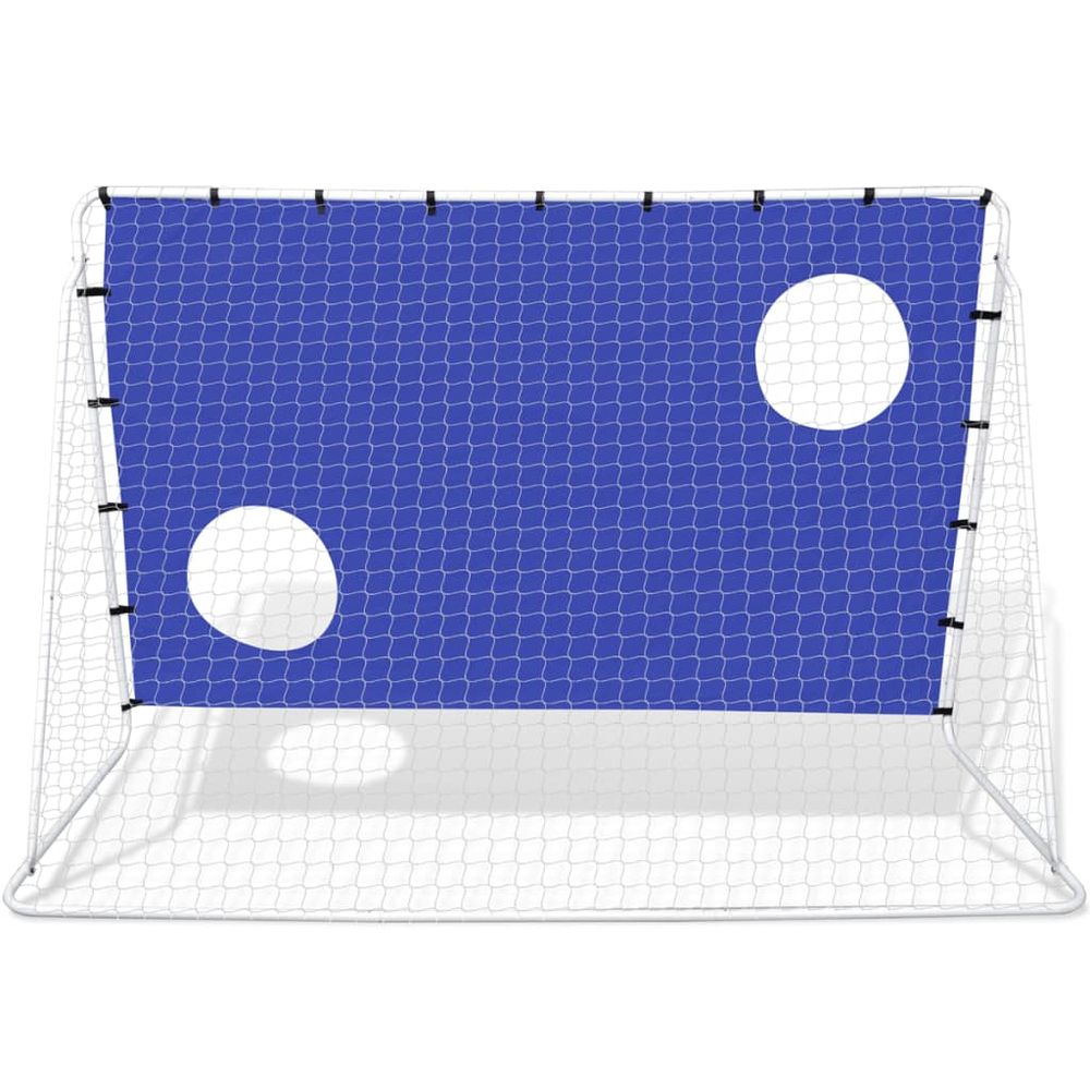 Soccer Goal with Aiming Wall Steel 240 x 92 x 150 cm - anydaydirect