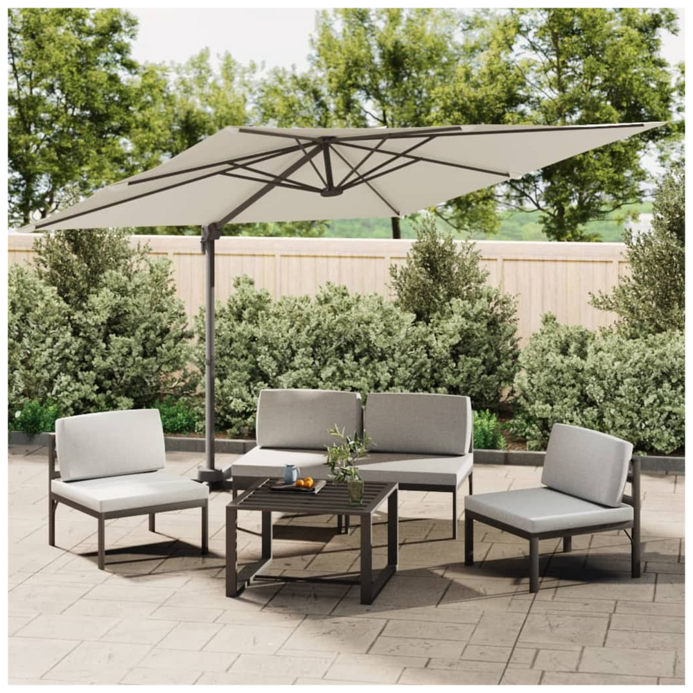 Cantilever Umbrella with Aluminium Pole Sand White 300x300 cm - anydaydirect