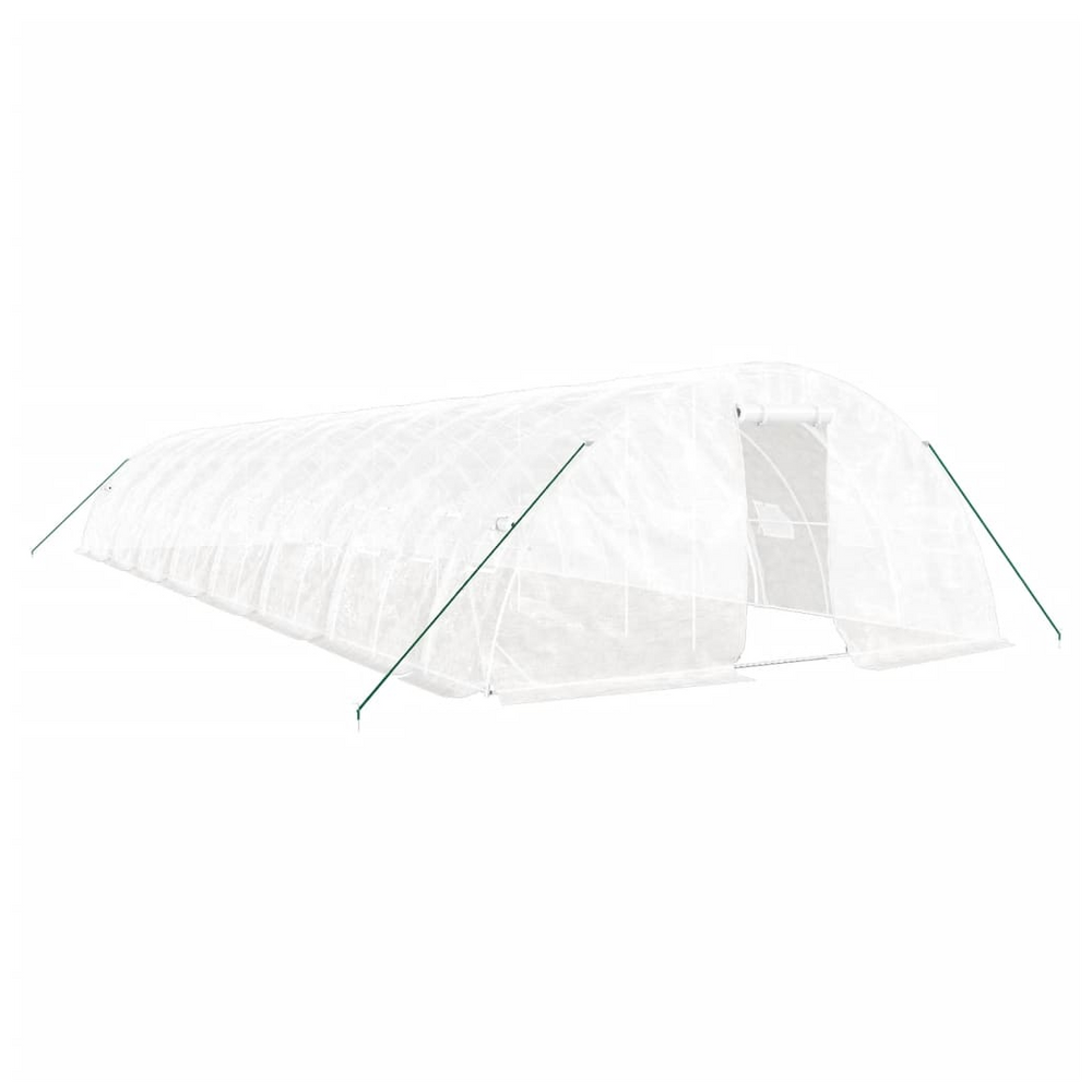 vidaXL Greenhouse with Steel Frame White 80 m² 16x5x2.3 m - anydaydirect