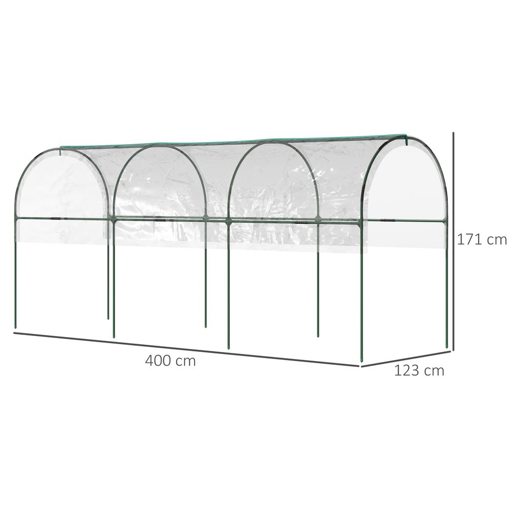 Outsunny Tomato Greenhouse with Top Tap, Pointed Bottom and Guy Ropes, Clear - anydaydirect