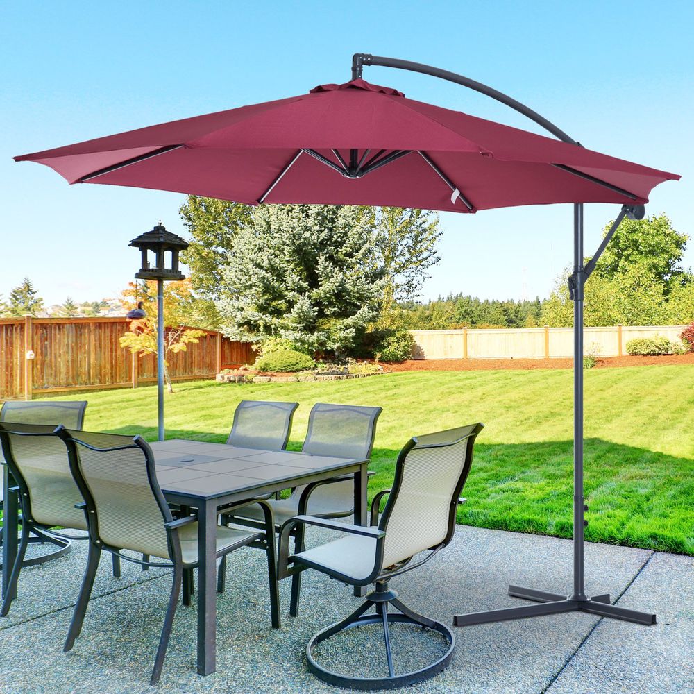 3m Garden Parasol Sun Shade Umbrella - anydaydirect