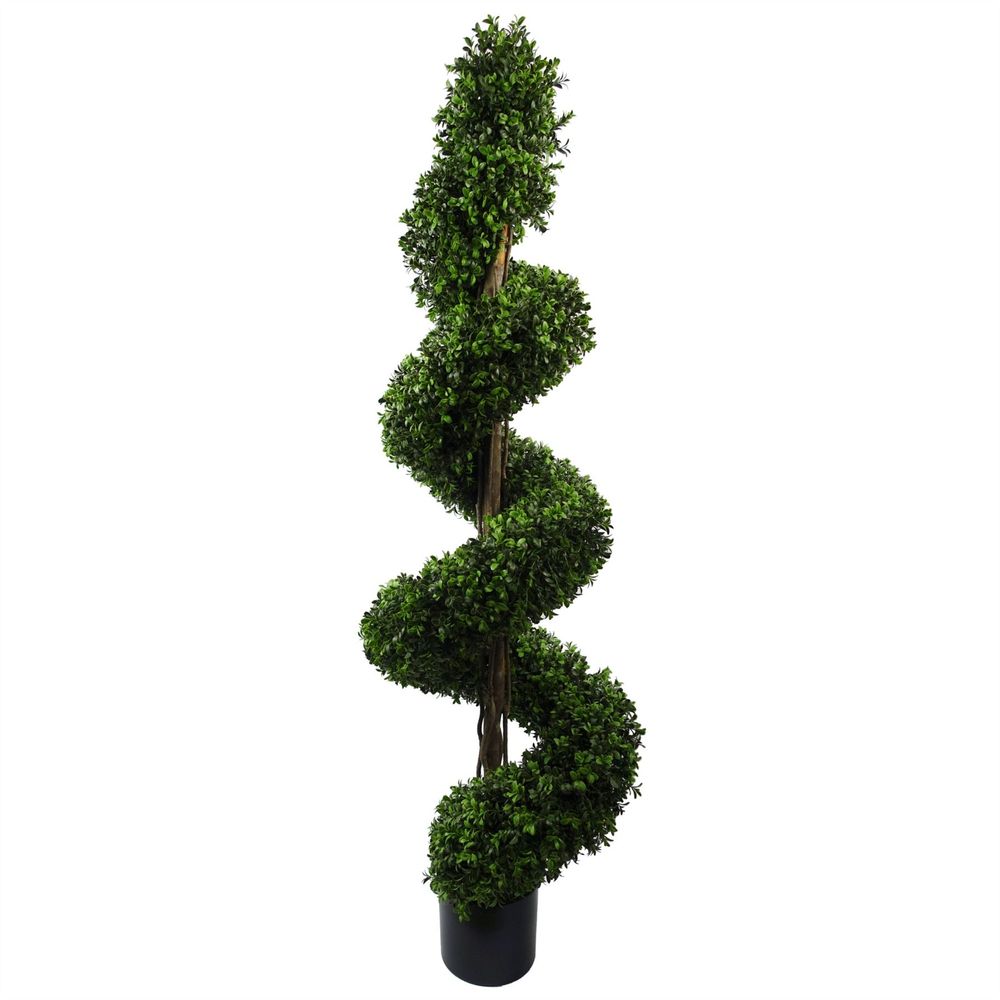 150cm Sprial Buxus Artificial Tree UV Resistant Outdoor - anydaydirect