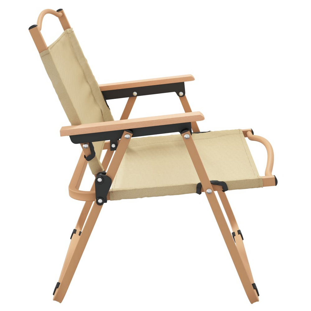 Camping Chairs 2 pcs Beige 54x43x59cm Oxford Fabric - anydaydirect