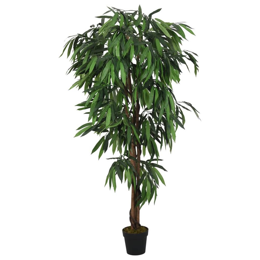 vidaXL Artificial Mango Tree 1050 Leaves 200 cm Green - anydaydirect