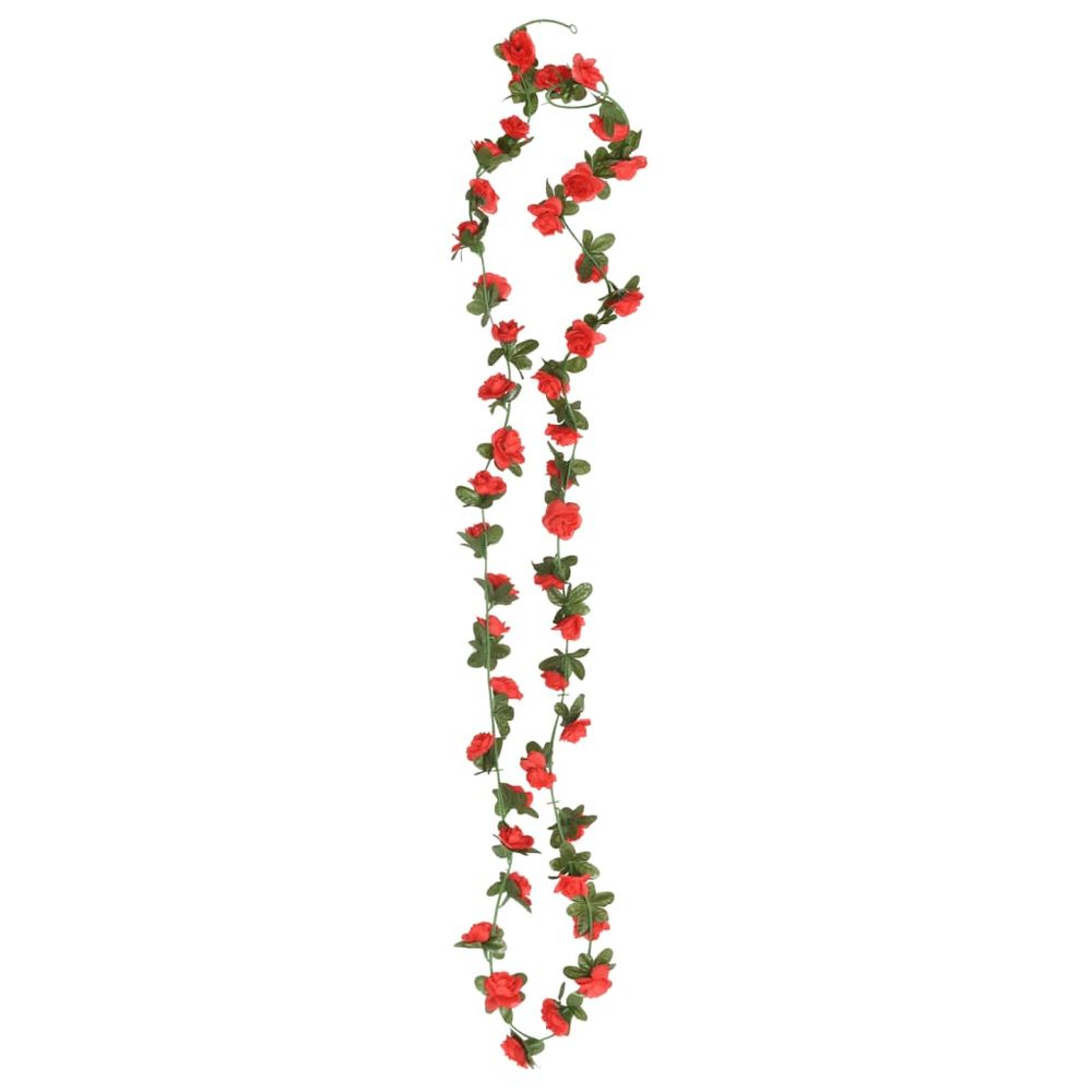 vidaXL Artificial Flower Garlands 6 pcs Red 240 cm - anydaydirect