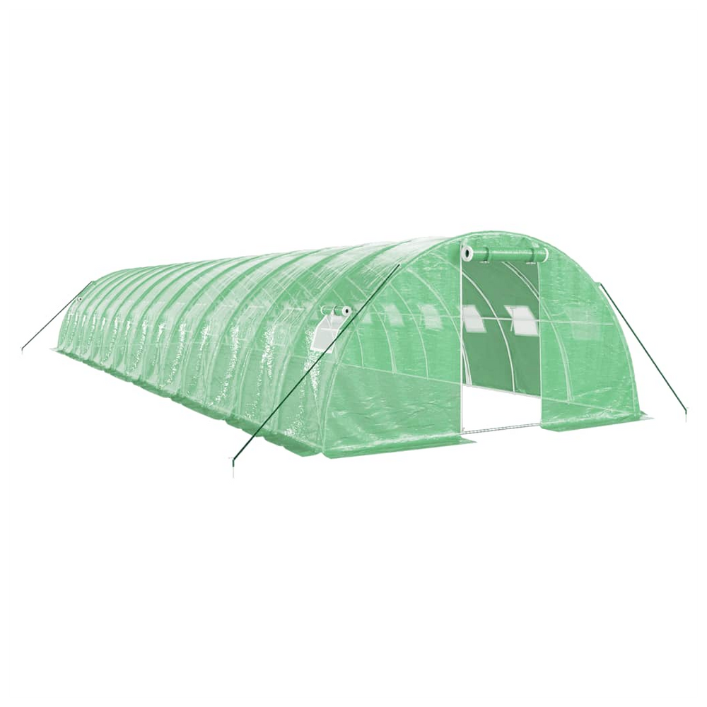 vidaXL Greenhouse with Steel Frame Green 56 m² 14x4x2 m - anydaydirect