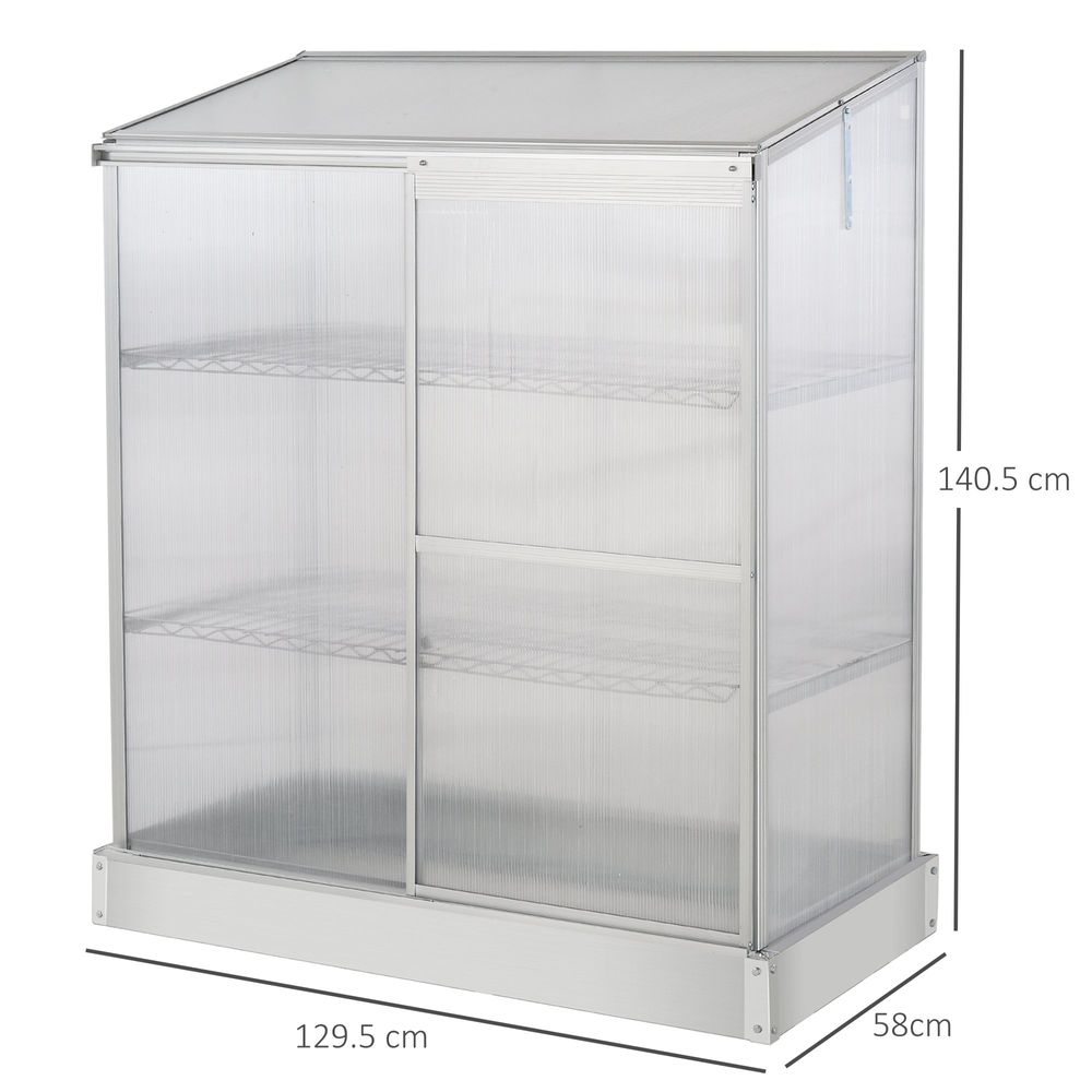 3 Tier Greenhouse Garden Cold Frame Plant Flower Growth 129.5L x 58W x 140H cm - anydaydirect