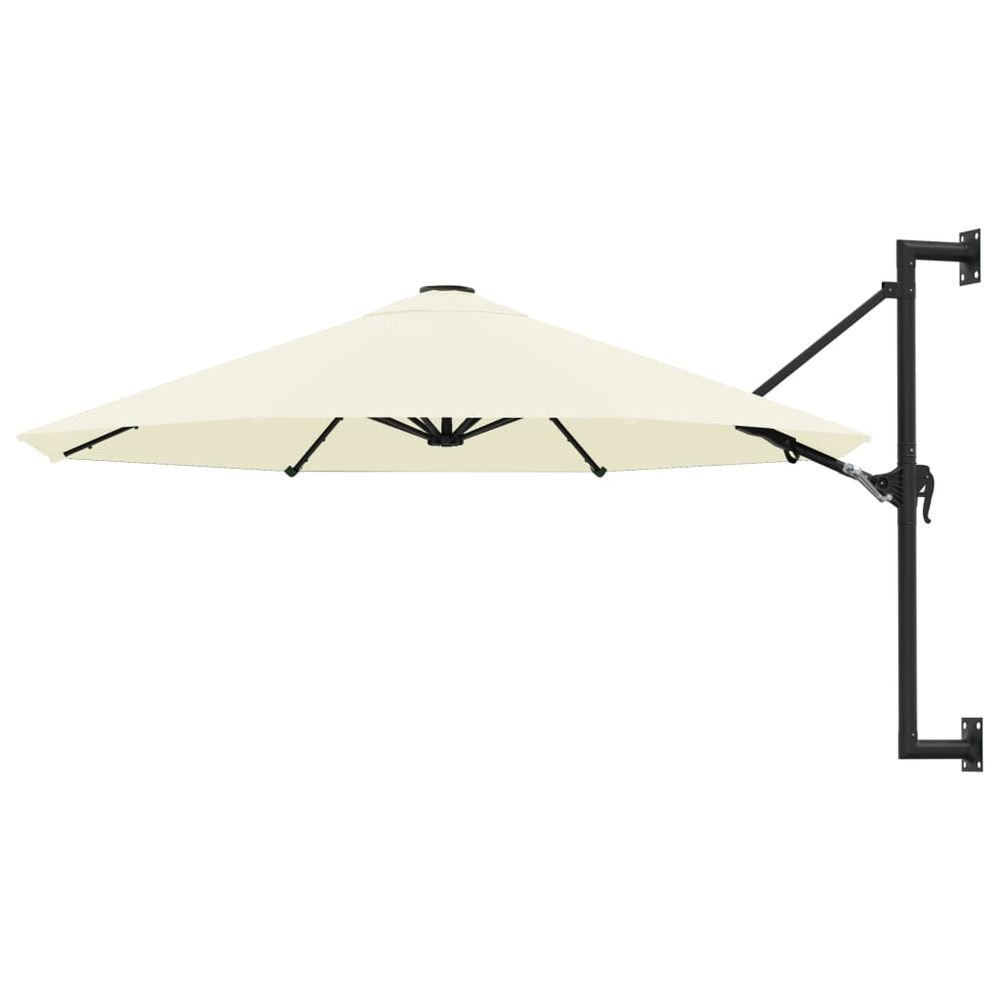 Wall-Mounted Parasol with Metal Pole 300 cm - anydaydirect