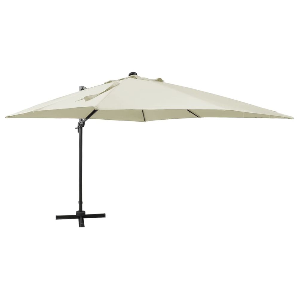 Cantilever Umbrella with Pole and LED Lights 300 cm - anydaydirect