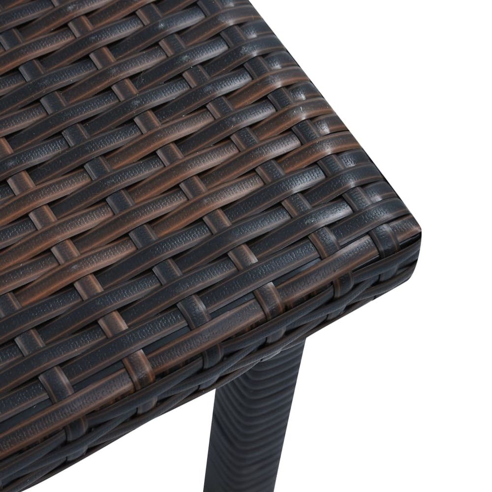 Garden Tea Table Brown 40x40x40 cm Poly Rattan - anydaydirect