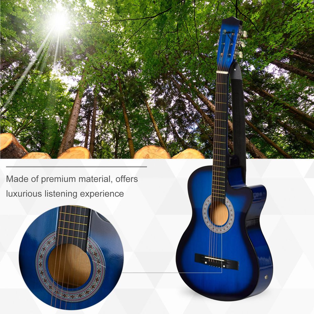 Beginner Acoustic Electric Cutaway Guitar Kids Guitar and Junior Guitar HOMCOM - anydaydirect