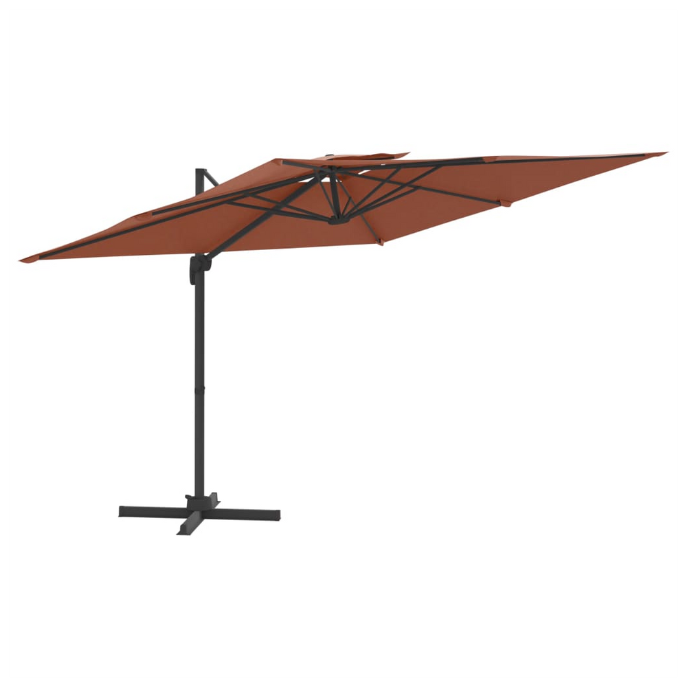 Double Top Cantilever Umbrella Terracotta 300x300 cm - anydaydirect