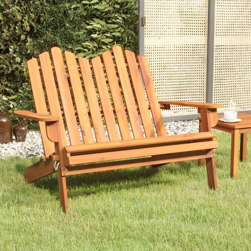 Adirondack Garden Bench 126 cm Solid Wood Acacia - anydaydirect