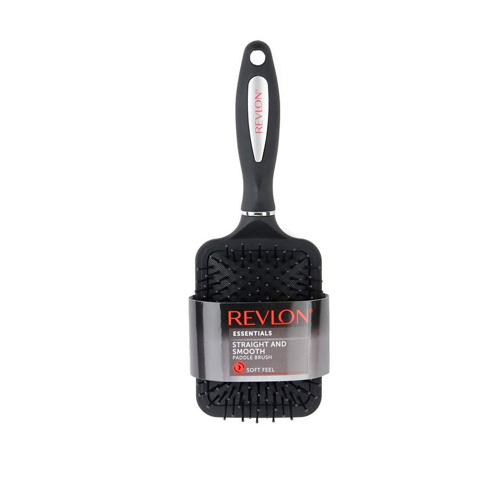 Revlon Essentials Straight & Smooth Hair Brush - BLACK - anydaydirect