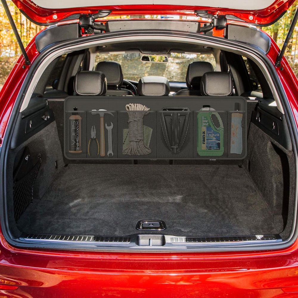 Pocket Organiser Car Mesh Black Storage Seat Multi Hanging Pocket Bag - anydaydirect
