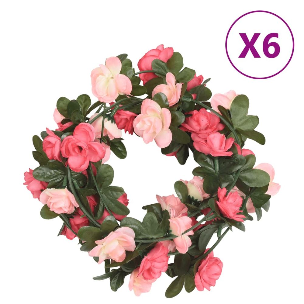 vidaXL Artificial Flower Garlands 6 pcs Rose 240 cm - anydaydirect