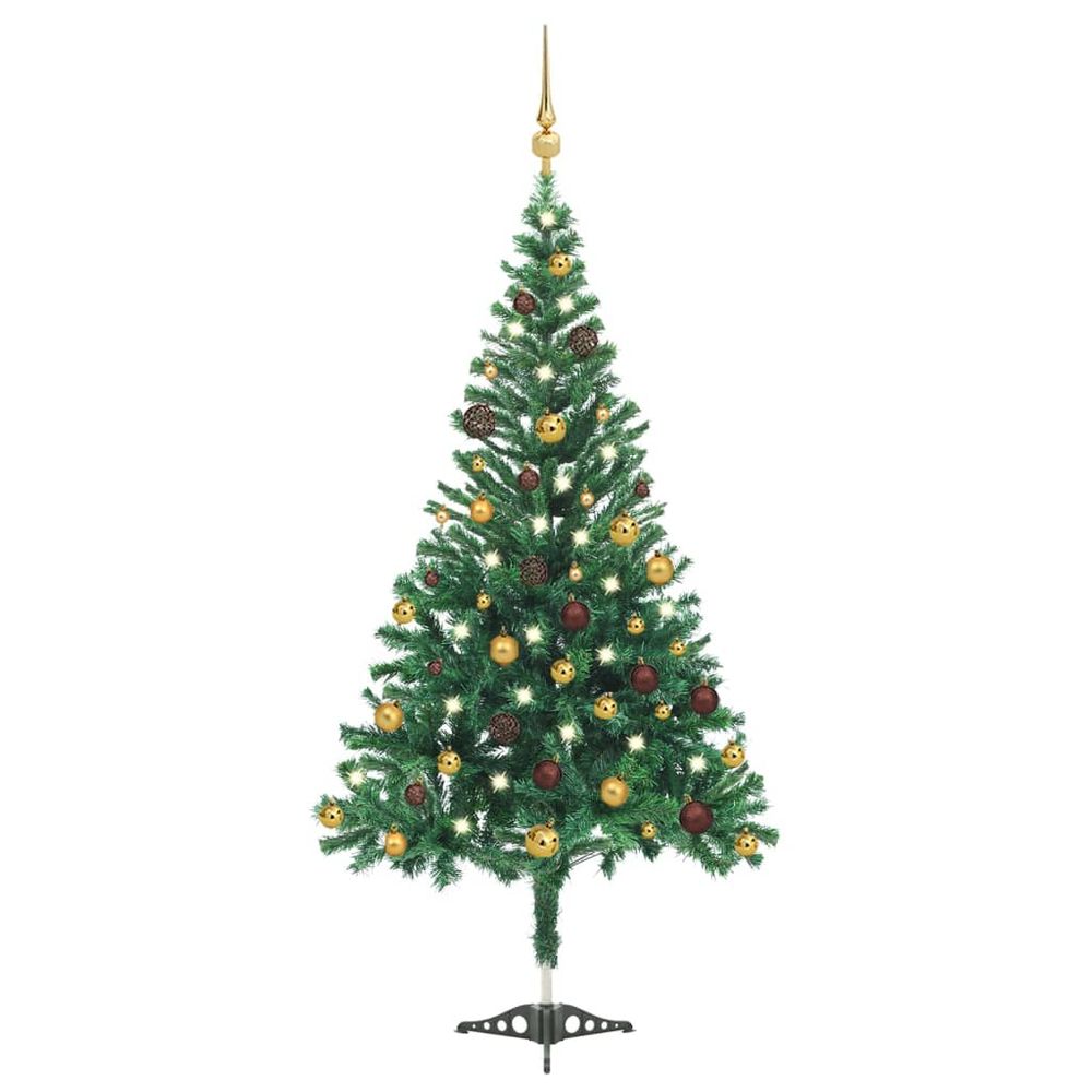 Artificial Christmas Tree with LEDs&Ball Set 120cm  x 240cm - anydaydirect