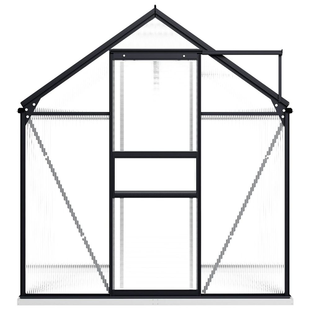 Greenhouse with Base Frame Anthracite Aluminium 3.61 m² - anydaydirect