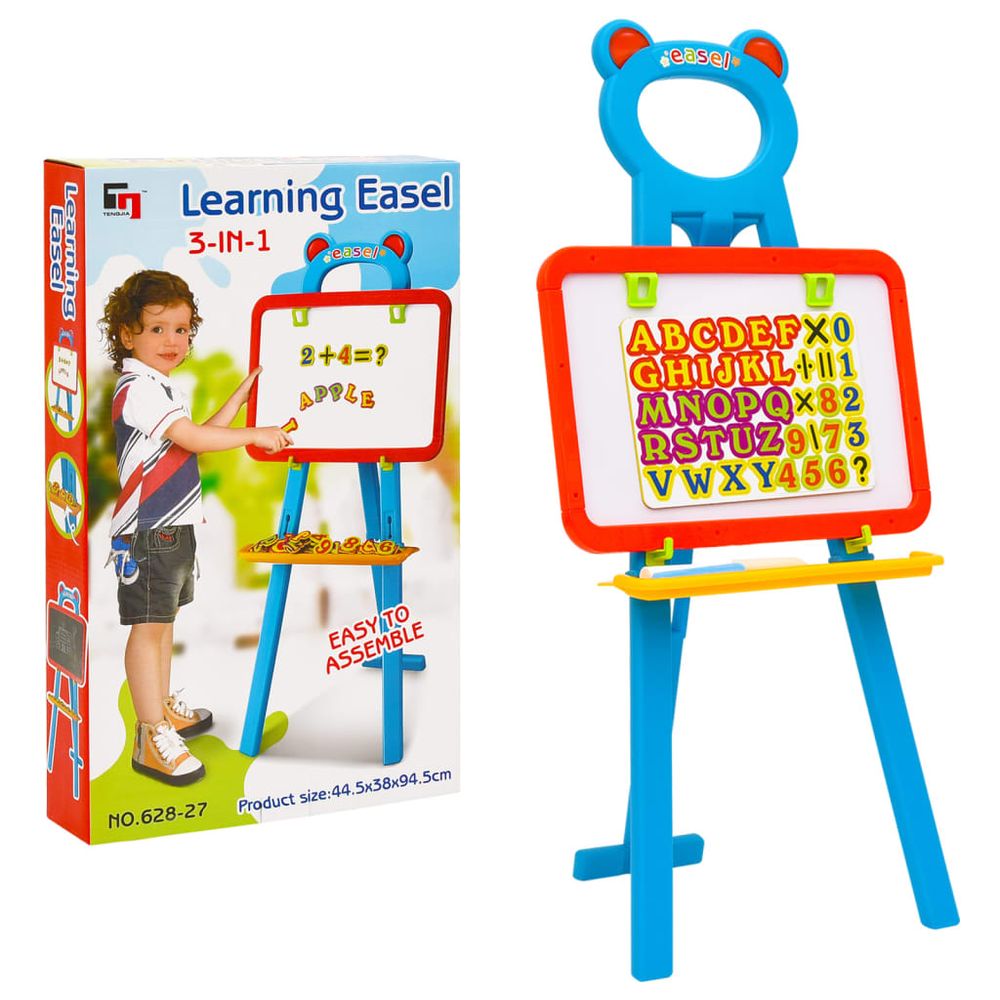2-1 Children Easel with Chalkboard and Whiteboard - anydaydirect
