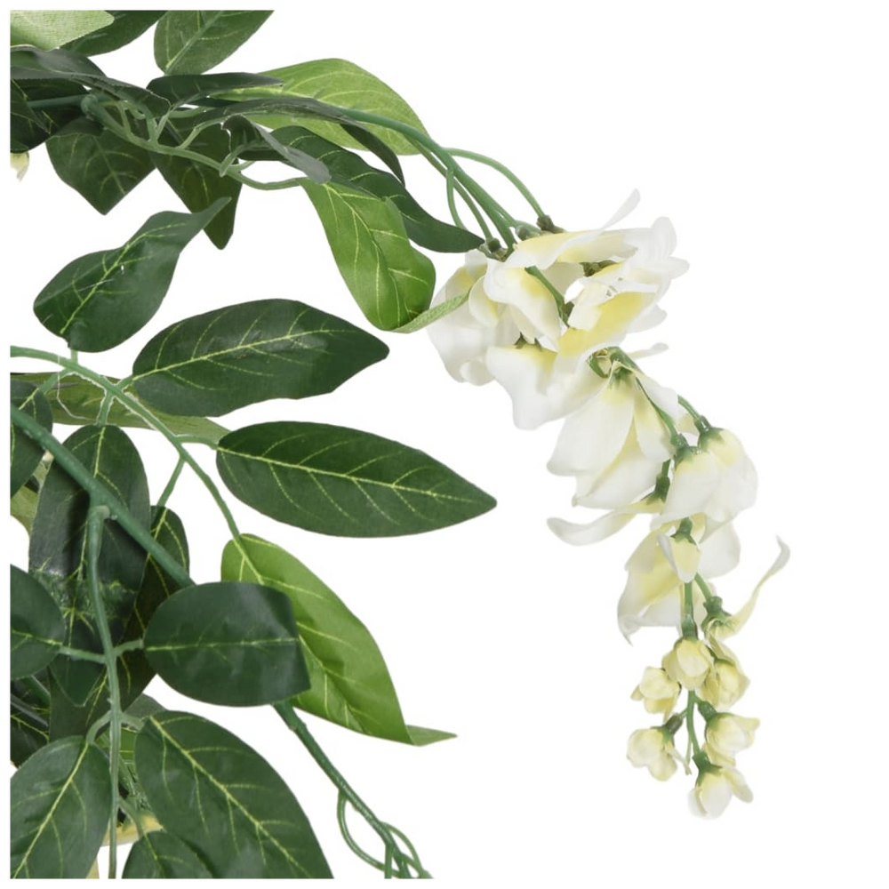 vidaXL Artificial Wisteria Tree 840 Leaves 150 cm Green and White - anydaydirect