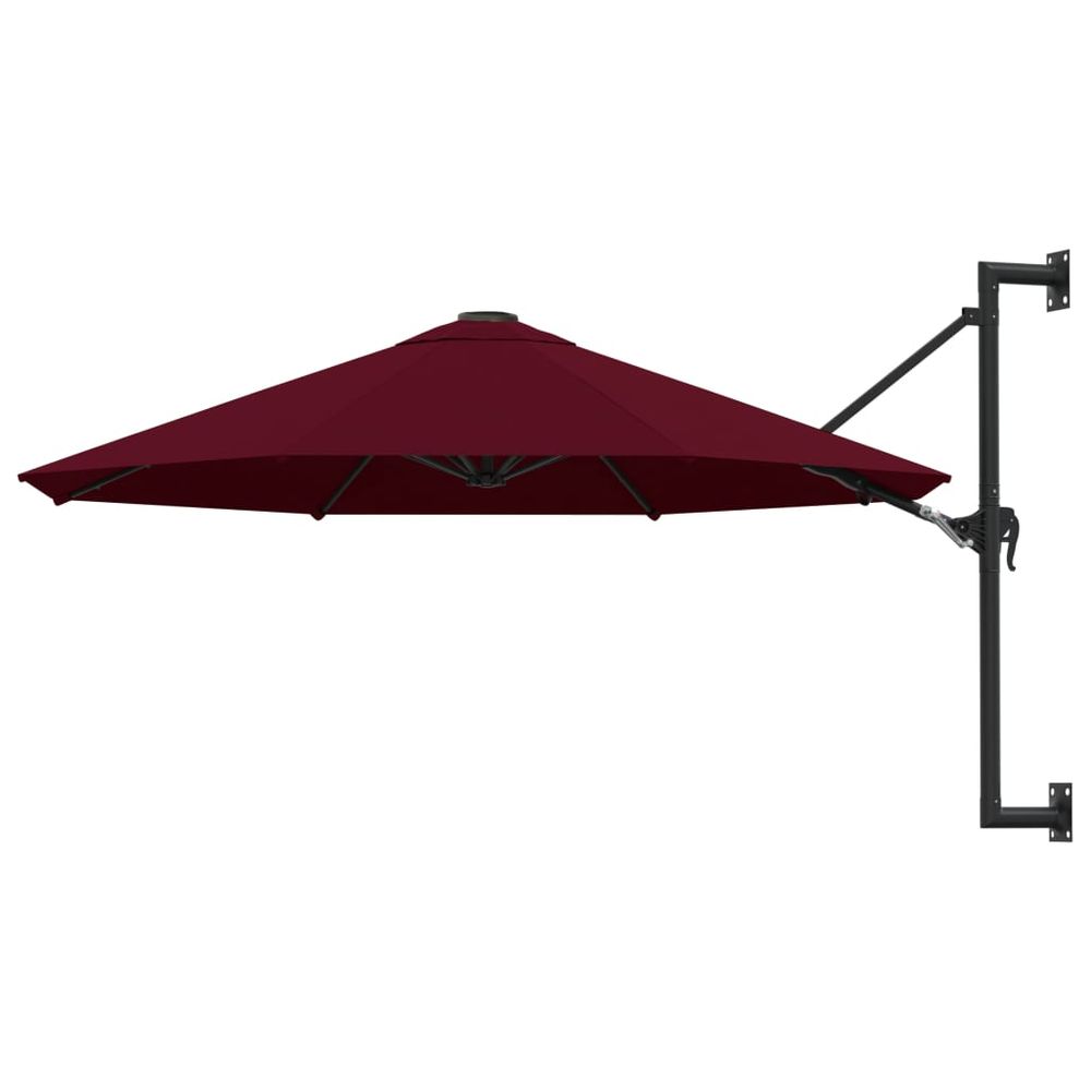 Wall-Mounted Parasol with Metal Pole 300 cm - anydaydirect