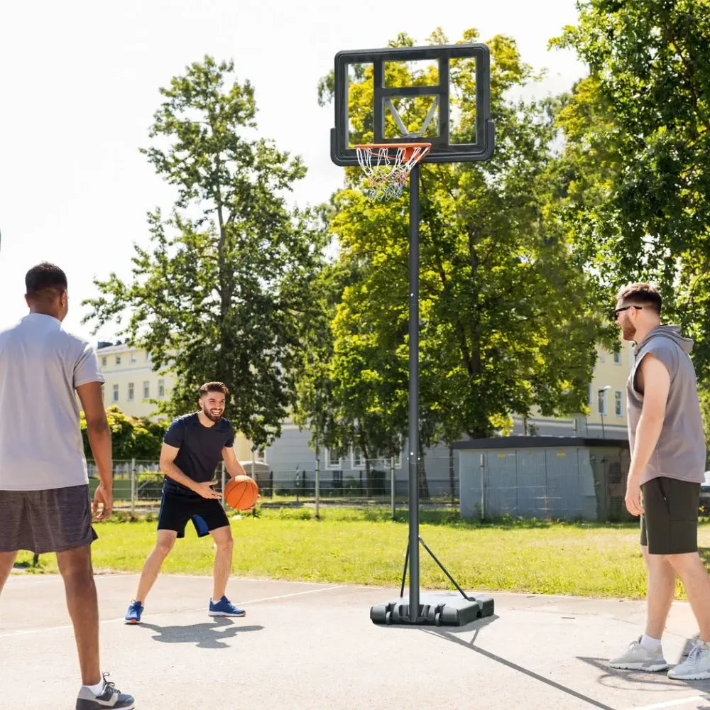Basketball Hoop Stand 231-305cm Adjustable Basketball Hoop w/ Moving Wheels - anydaydirect
