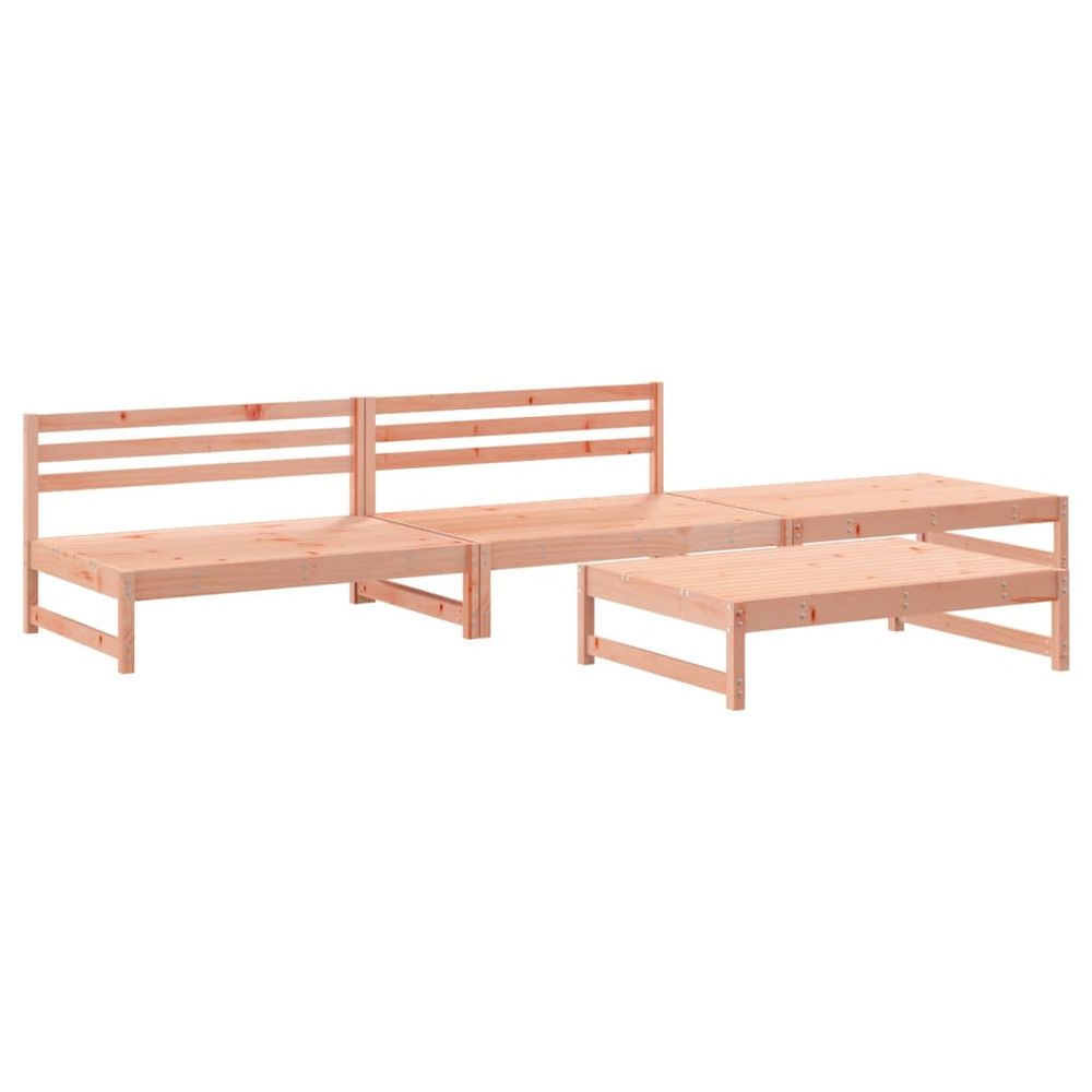 vidaXL 4 Piece Garden Lounge Set Solid Wood Douglas - anydaydirect