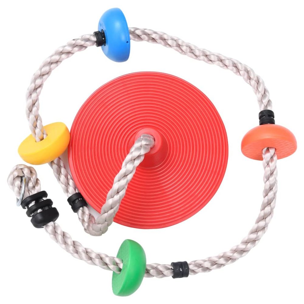 Climbing Rope Swing with Platforms and Disc 200 cm - anydaydirect