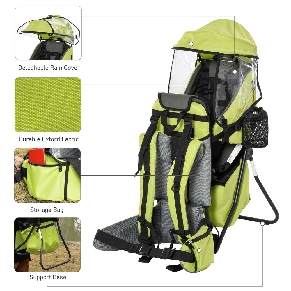 Baby Hiking Backpack Carrier Detachable Rain Cover for Toddlers  HOMCOM - anydaydirect