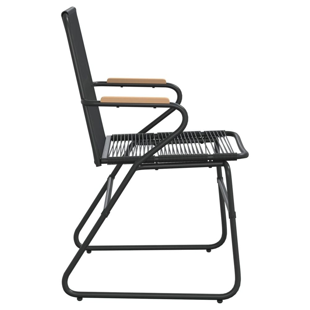 Garden Chairs 4 pcs Black 58x59x85.5 cm PVC Rattan - anydaydirect