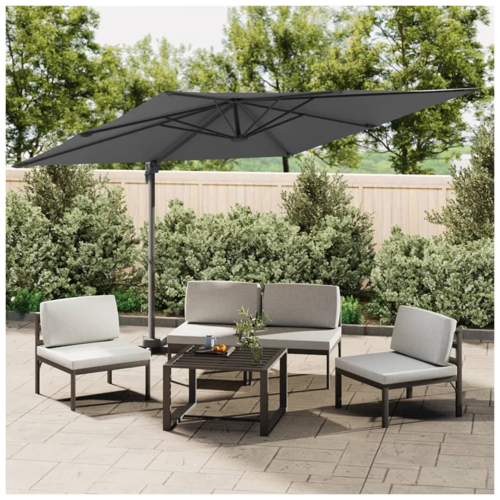 Cantilever Umbrella with Aluminium Pole Anthracite 400x300 cm - anydaydirect