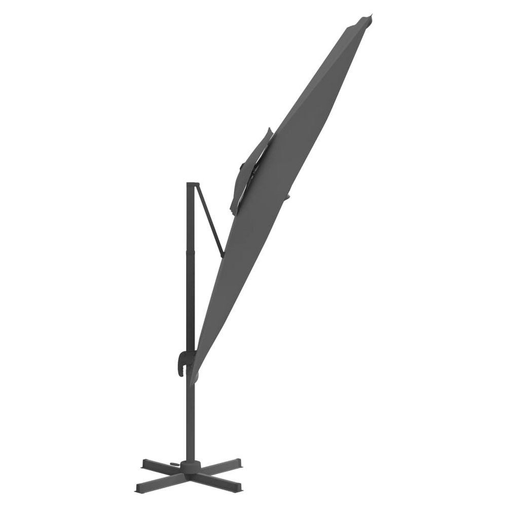 Double Top Cantilever Umbrella Anthracite 300x300 cm - anydaydirect