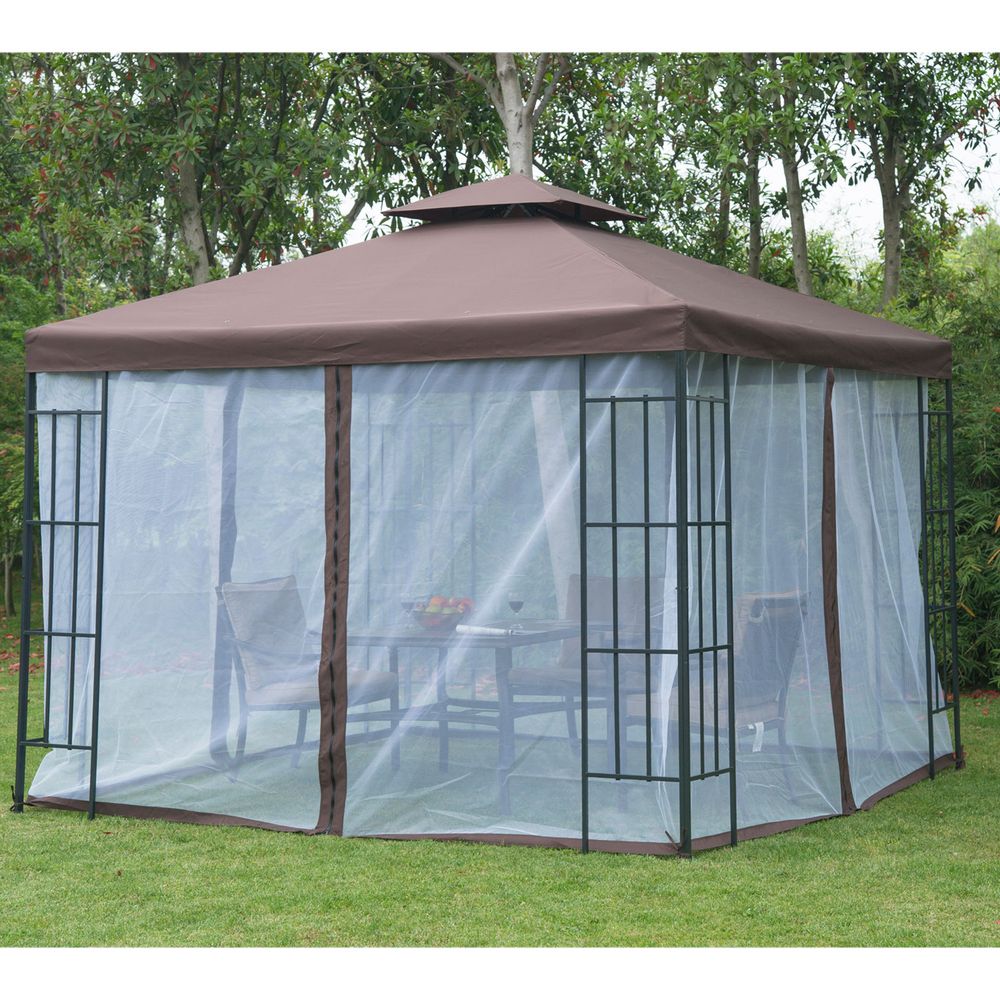 3x3m Gazebo Marquee Metal Party Tent Canopy Pavillion  Steel Frame - anydaydirect