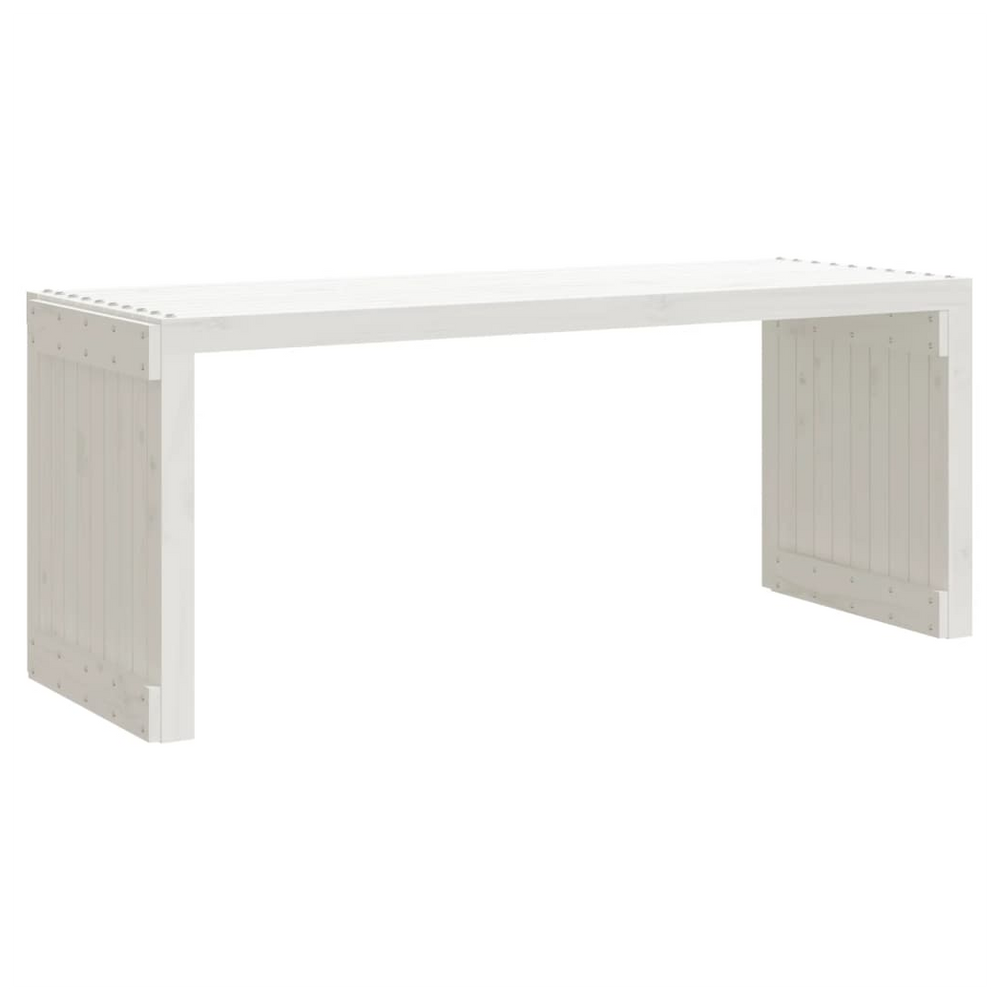 vidaXL Garden Table Extendable White 212.5x40.5x45 cm Solid Wood Pine - anydaydirect