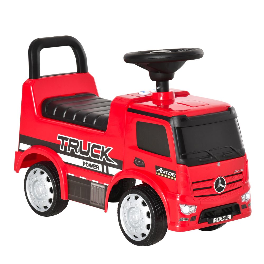3-in-1 Ride On Car Kids Mercedes Truck Storage for 12 - 36 Months Red - anydaydirect
