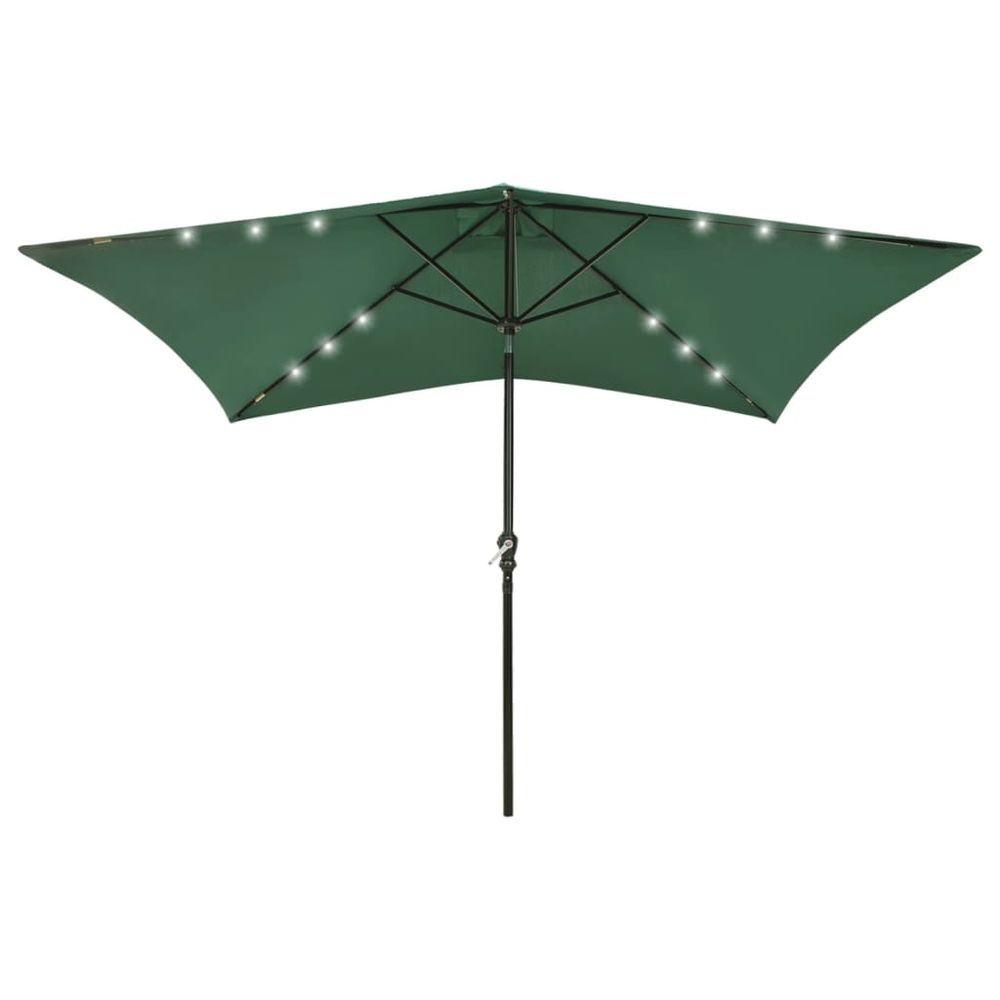 Parasol with LEDs and Steel Pole 2x3 m - anydaydirect