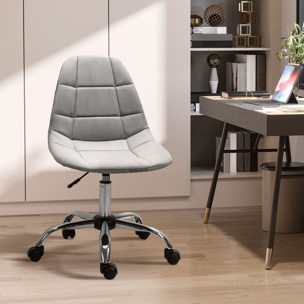 Ergonomic Office Chair with Adjustable Height for Home Office, Grey Vinsetto - anydaydirect