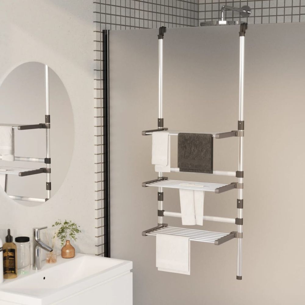 3-5 Tier Hanging Laundry Drying Rack Aluminium - anydaydirect