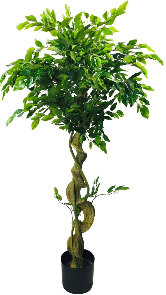 Artificial Ficus Tree With Twisted Trunk 137cm - anydaydirect