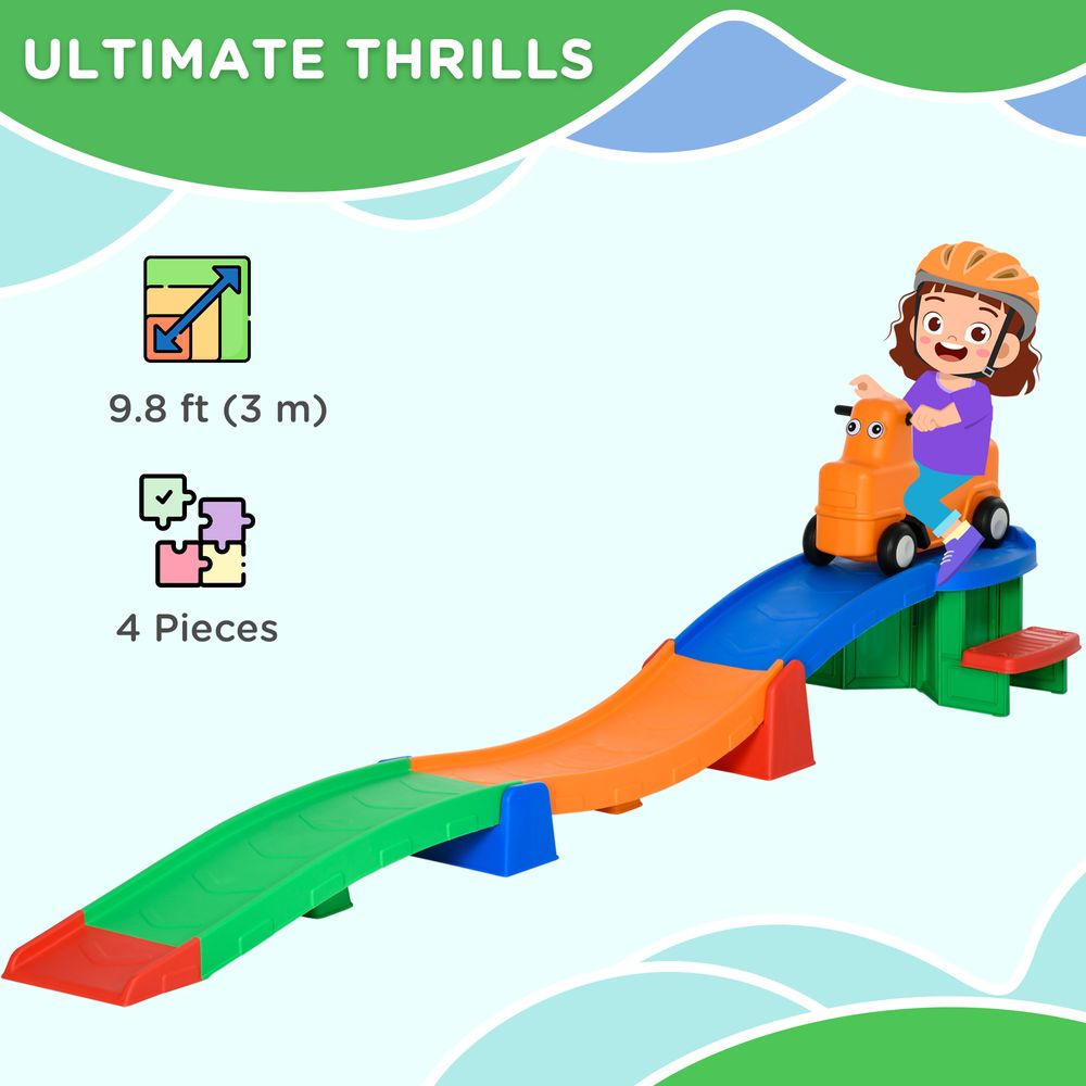 3(m) Up and Down Rollercoaster for Kids w/ Non-Slip Steps, for Ages 2-5 Years - anydaydirect