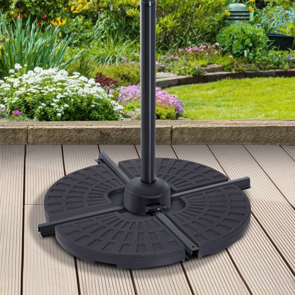 4Pc Portable Umbrella Base Parasol Stand Weights Holder Sand Water Filled - anydaydirect