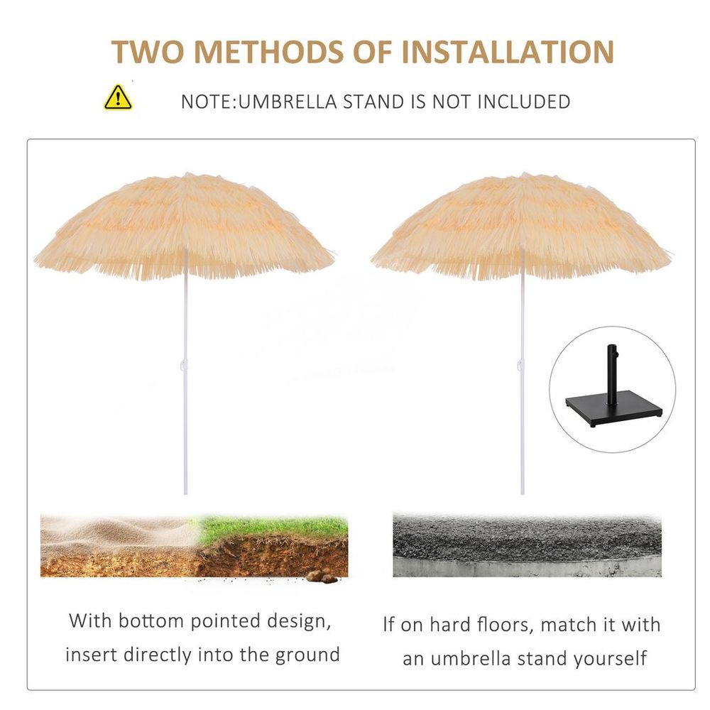 Patio Garden Hawaii Beach Sun Umbrella Sunshade Hawaiian Folding Tilting Parasol - anydaydirect
