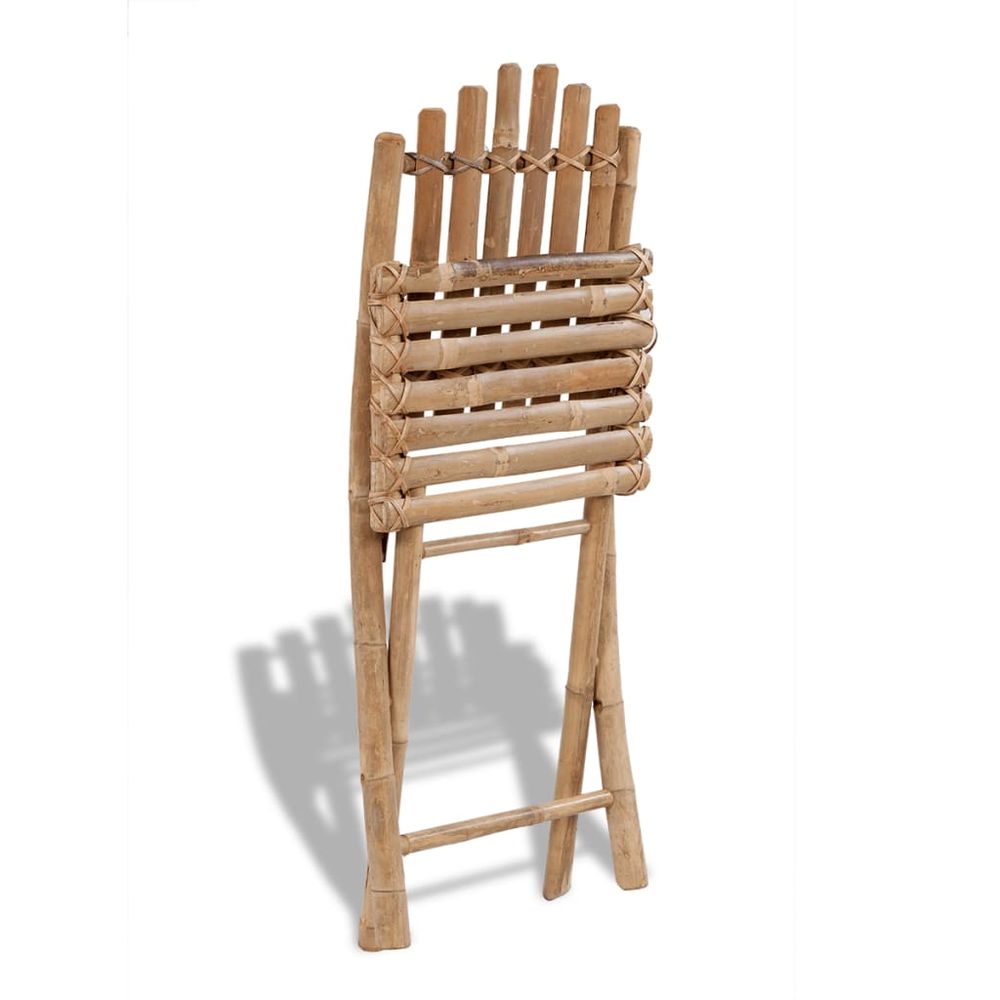 Folding Garden Chairs 2 pcs Bamboo - anydaydirect