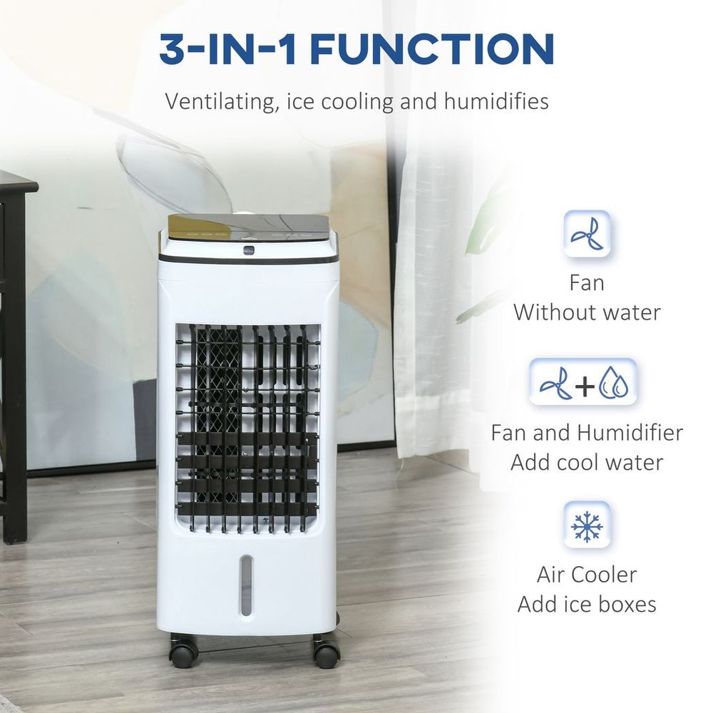 HOMCOM 12,000 BTU Portable Air Conditioner with 28m�, Quiet Mode, Dehumidifier - anydaydirect